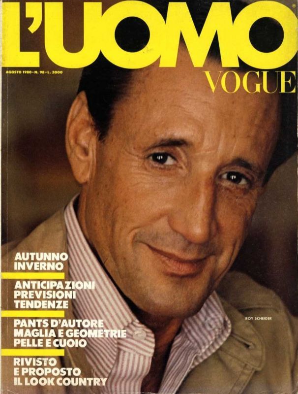 L'UOMO VOGUE Magazine August 1980 ROY SCHEIDER by GILLES BENSIMON