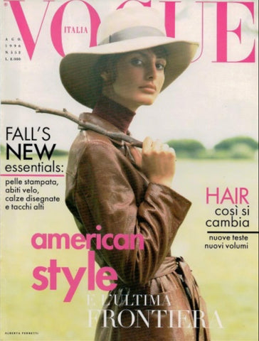 VOGUE Magazine Italia August 1996 ELSA BENITEZ Cindy Crawford CAROLYN MURPHY