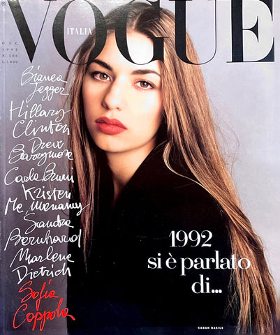 VOGUE Magazine Italia December 1992 SOFIA COPPOLA Meghan Douglas CHRISTY TURLINGTON
