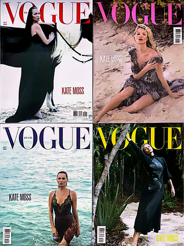 Kate Moss 4 x VOGUE Magazine Brazil September 2026 BRAND NEW All Covers - magazinecult