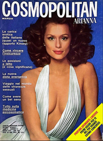 LAUREN HUTTON Cosmopolitan Magazine Italia March 1974