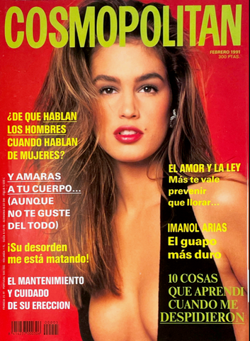 CINDY CRAWFORD Cosmopolitan Spain Espana Magazine 1991