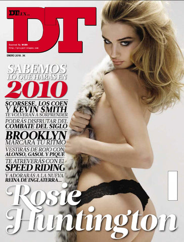 ROSIE HUNTINGTON DT Magazine January 2010 GERARD PIQUE
