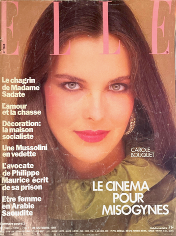 ELLE Magazine France October 1981 CAROLE BOUQUET Oliviero Toscani DOMINIQUE ISSERMANN