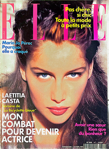 ELLE Magazine France October 2000 LAETITIA CASTA Summer Phoenix #2857