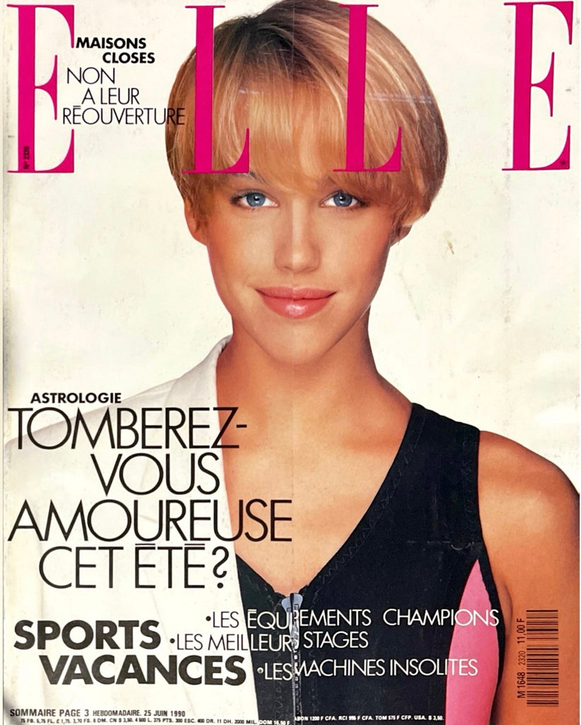 ELLE Magazine France June 1990 EMMA SJOBERG Elle Macpherson HELENA CHRISTENSEN