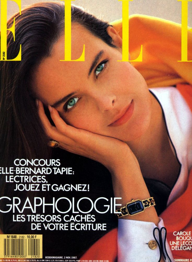 ELLE Magazine France November 1987 CAROLE BOUQUET