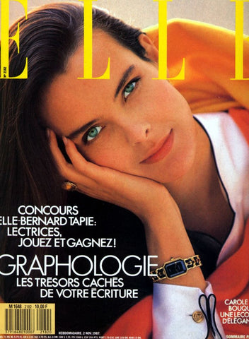 ELLE Magazine France November 1987 CAROLE BOUQUET