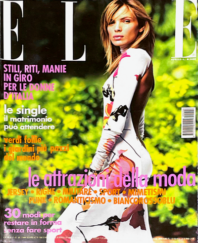 ELLE Italia Magazine April 2001 ESTHER CANADAS Stephanie Stile RENATA MACIEL DOS SANTOS