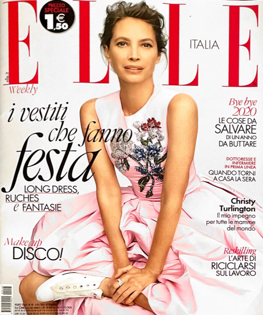 ELLE Magazine Italia January 2021 CHRISTY TURLINGTON Brand New