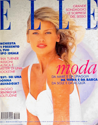 ELLE Magazine Italia June 1993 DANIELA PESTOVA Julie Anderson BASIA MILEWICZ Hans Feurer - magazinecult