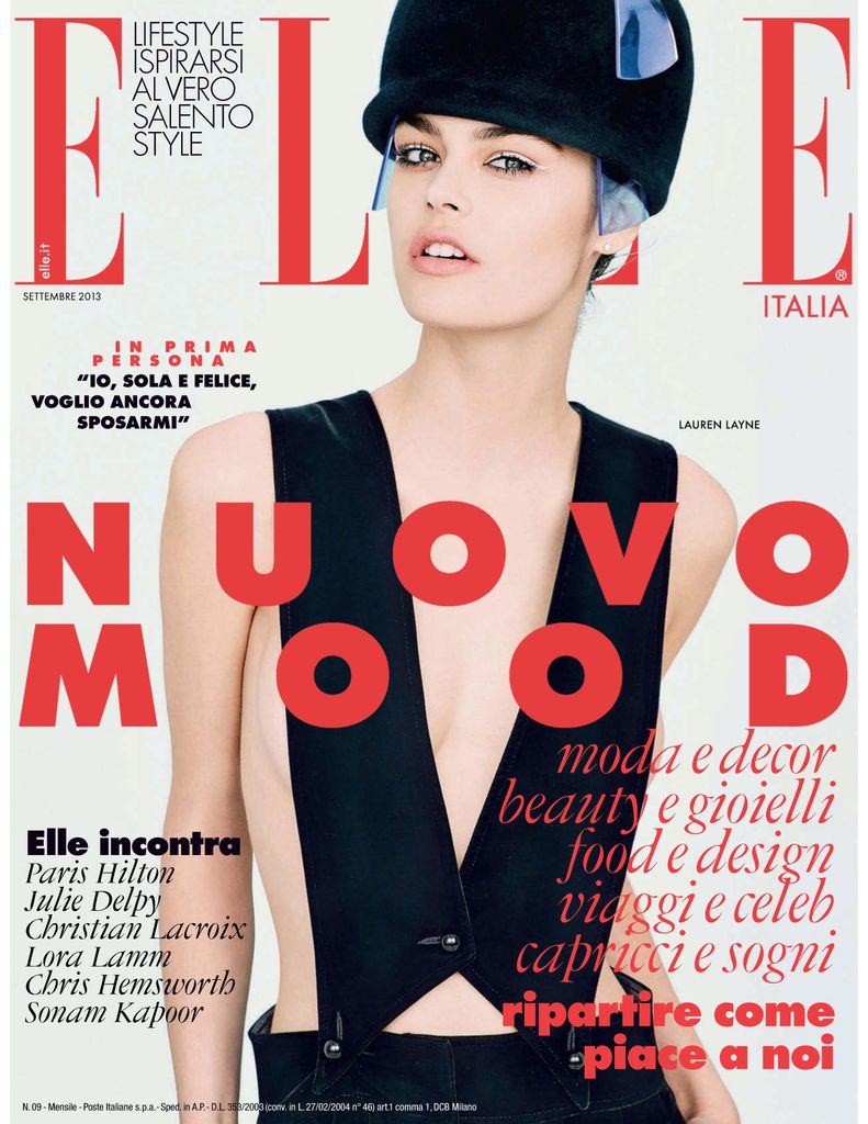 ELLE Magazine Italia September 2013 LAUREN LAYNE Staz Lindes HANNAH HOLMAN