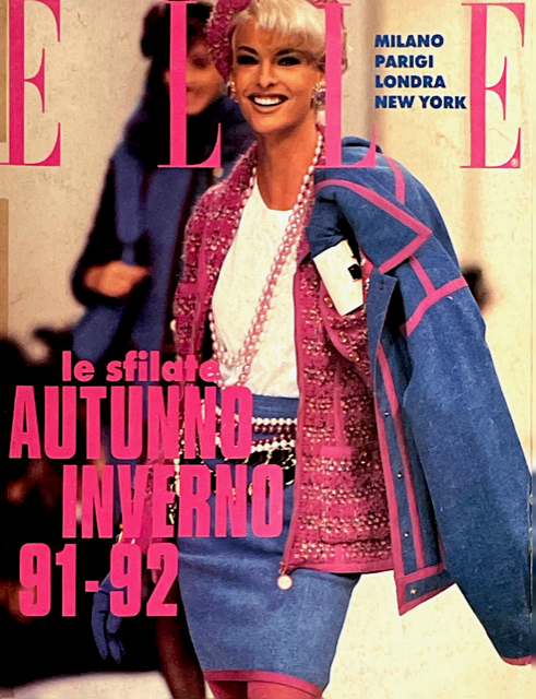 ELLE Magazine Italia LINDA EVANGELISTA Dossier Sfilate PRET A PORTER August 1992