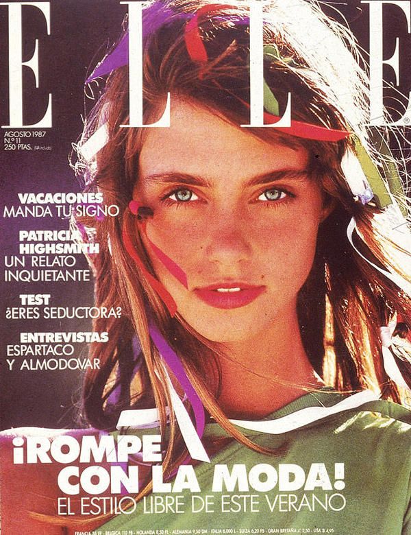 ROBERTA CHIRKO Famke Janssen ELLE MACPHERSON Elle Magazine Spain August 1987