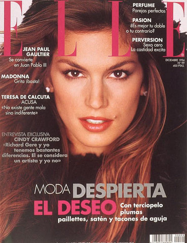 ELLE Magazine Spain December 1994 CINDY CRAWFORD Madonna CARMEN CARMEN - magazinecult