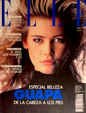 ELLE Magazine Spain February 1991 CLAUDIA SCHIFFER Oliviero Toscani LAURA LINDBERG