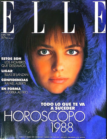 ELLE Magazine Spain January 1988 PAULINA PORIZKOVA Carla Bruni RACHEL RILEY