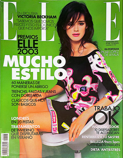 ELLE Magazine Spain 2003 PILAR LOPEZ DE AYALA Victoria Beckham JUDIT MASCO