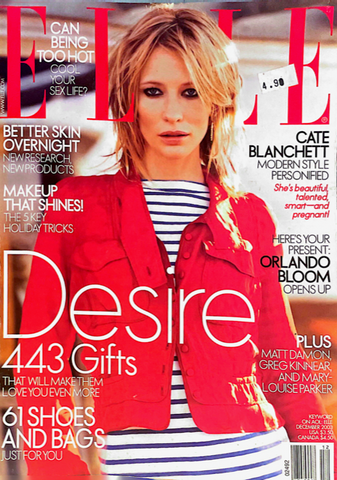 ELLE Magazine US December 2003 CATE BLANCHETT Ana Beatriz Barros LUDIVINE SAGNIER