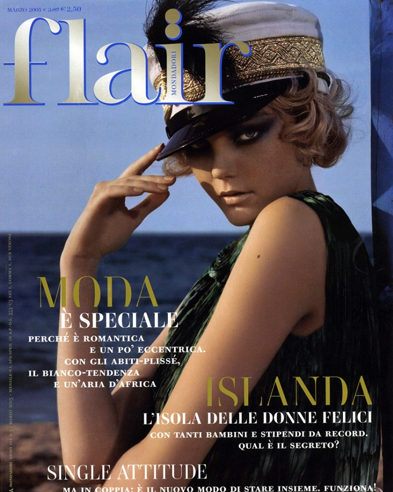 FLAIR Magazine Italia March 2005 CAROLINE TRENTINI Shalom Harlow MARIACARLA BOSCONO