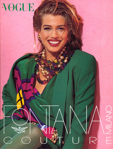 AMBER SMITH Vogue Magazine Italia 1991 Fontana Couture Milano Supplement