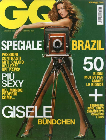 GISELE BUNDCHEN GQ Magazine Italia April 2006 AYRTON SENNA Joanna Krupa