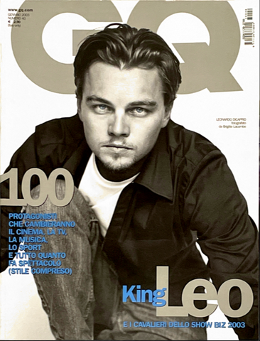 GQ Magazine Italia January 2003 LEONARDO DI CAPRIO Peter Lindbergh BRENDA SCHAD