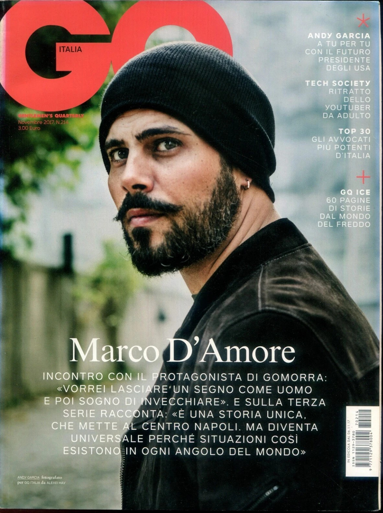 GQ Magazine Italia November 2017 MARCO D'AMORE Andy Garcia