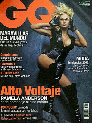 GQ Magazine Spain March 2003 PAMELA ANDERSON Adrien Brody REBECCA ROMIJN STAMOS