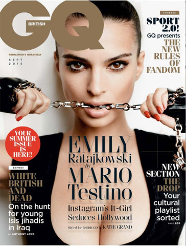 GQ Magazine UK September 2015 EMILY RATAJKOWSKI by MARIO TESTINO Brand New