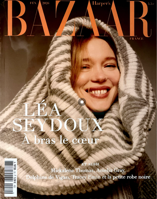 LEA SEYDOUX Harper's BAZAAR Magazine France February 2026 NEW - magazinecult