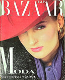 HARPER'S BAZAAR Magazine Italia November 1983 FRAUKE QUAST Antonio Lopez FUR Vtg