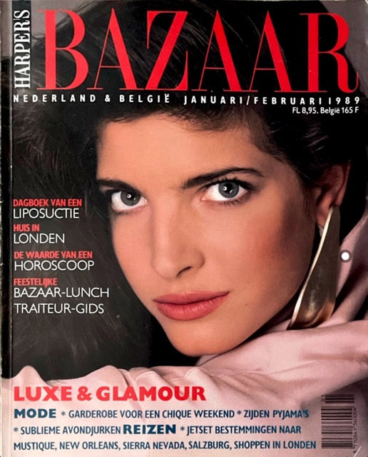 STEPHANIE SEYMOUR Harper's Bazaar Netherlands Magazine January 1989