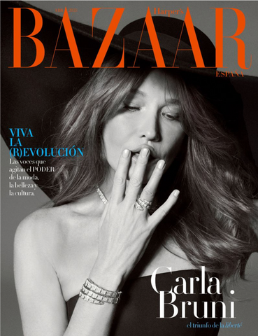 CARLA BRUNI Harpers Bazaar Spain Magazine April 2025 ANA RUJAS New