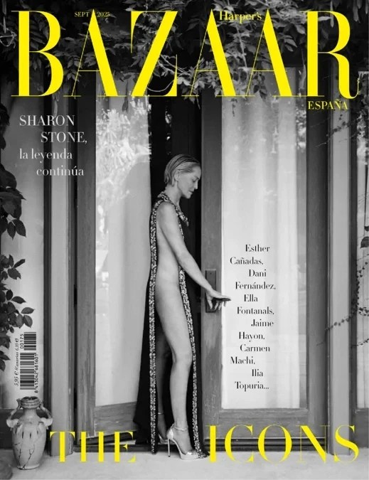 SHARON STONE Esther Canadas HARPER'S BAZAAR Magazine Spain September 2025 NEW