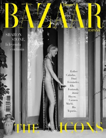 SHARON STONE Esther Canadas HARPER'S BAZAAR Magazine Spain September 2025 NEW
