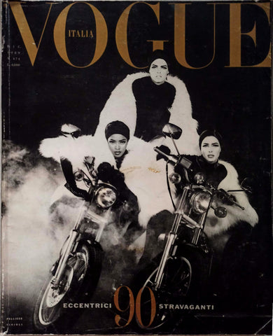 VOGUE Italia Magazine December 1989 LINDA EVANGELISTA Christy Turlington NAOMI CAMPBELL