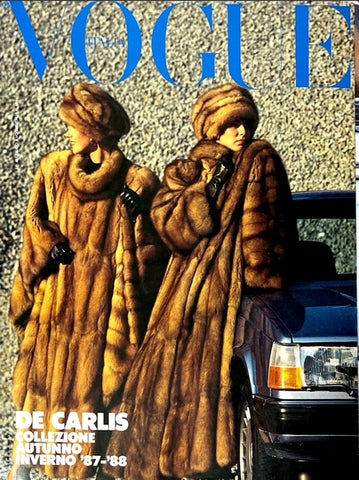 VOGUE Magazine Italia PELLICCE Fur DE CARLIS Supplement October 1987