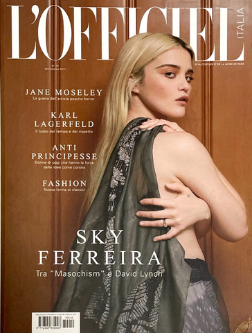 L'OFFICIEL Magazine Italia 2017 SKY FERREIRA Jane Moseley MATHILDE WARNIER