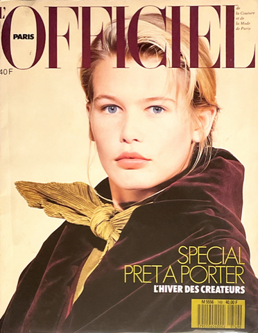 CLAUDIA SCHIFFER L'Officiel Paris Magazine August 1989
