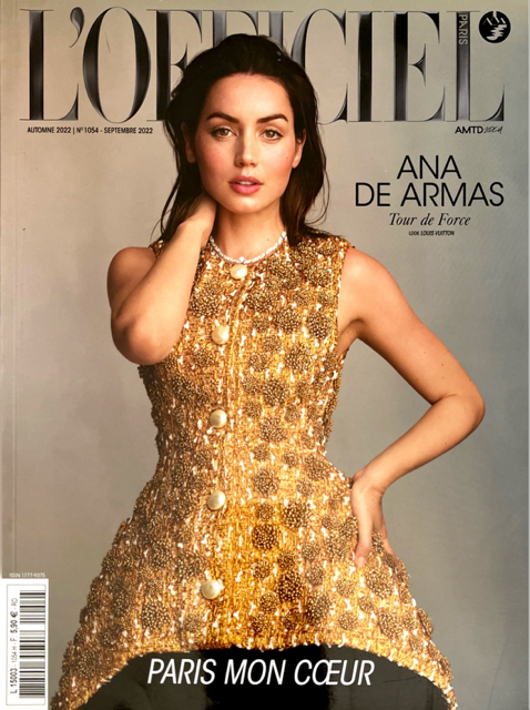 L'OFFICIEL Magazine Paris September 2022 ANA DE ARMAS Isabelle Adjani MAGGIE Q