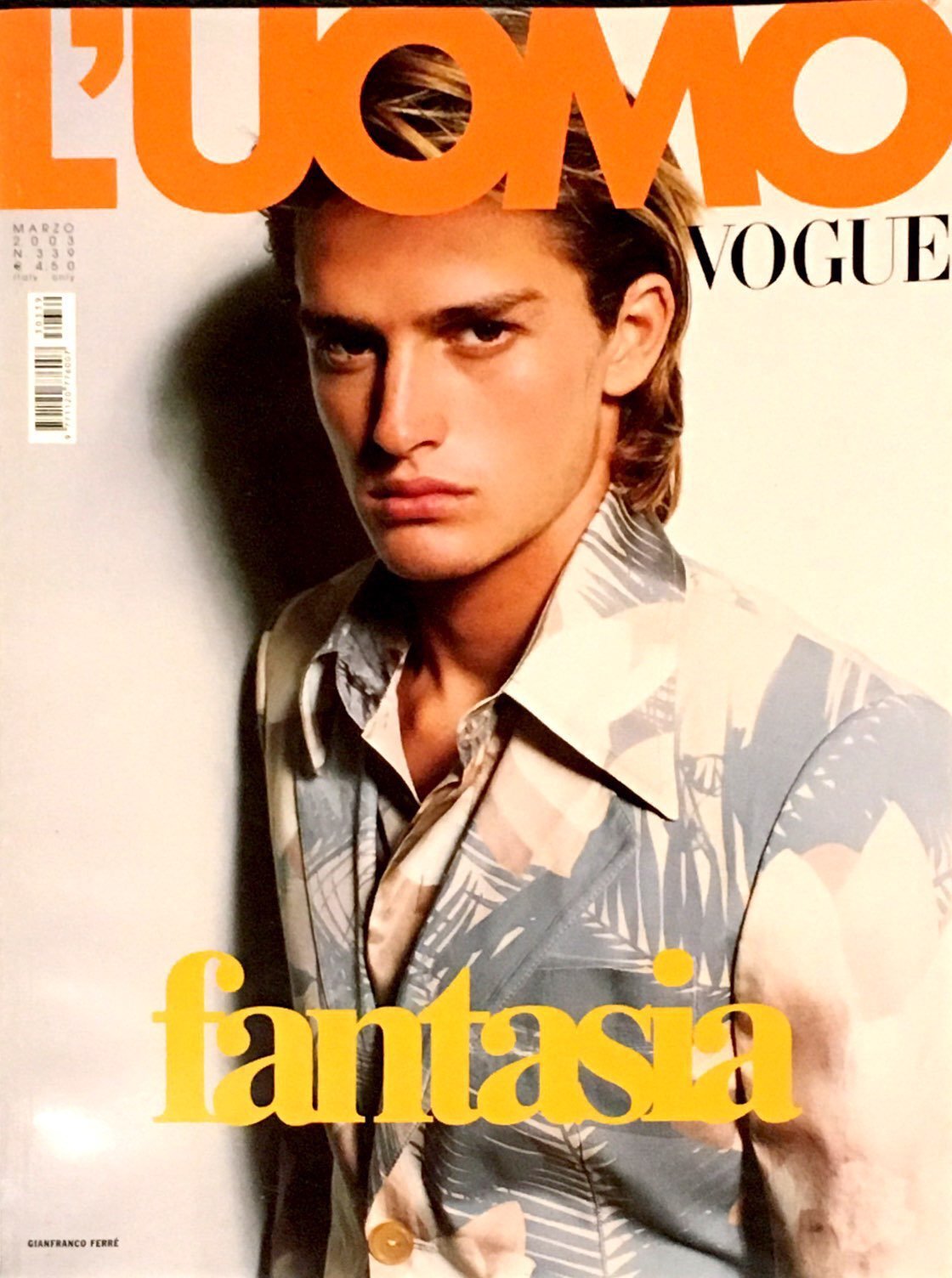 L'UOMO VOGUE Magazine March 2003 MARIO TESTINO Jacques Herzog ELIJAH W
