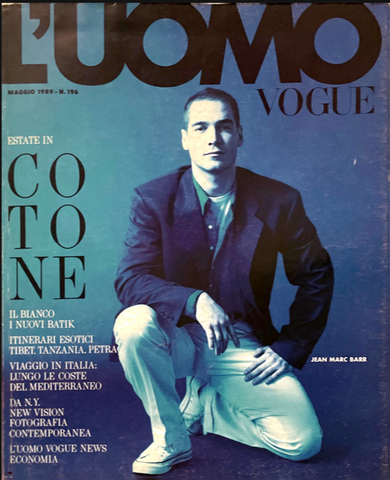L' UOMO VOGUE Magazine May 1989 JEAN MARC BARR Fabrizio Ferri