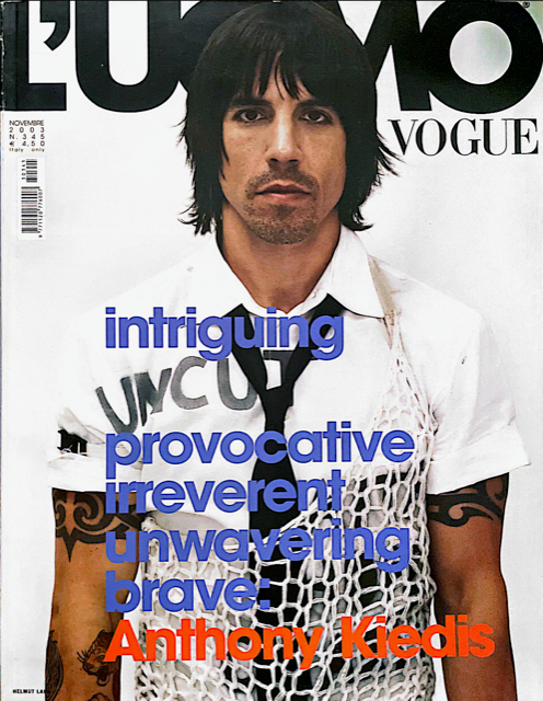 L'UOMO VOGUE Magazine November 2003 ANTHONY KIEDIS Andres Velencoso MICHEL COMTE