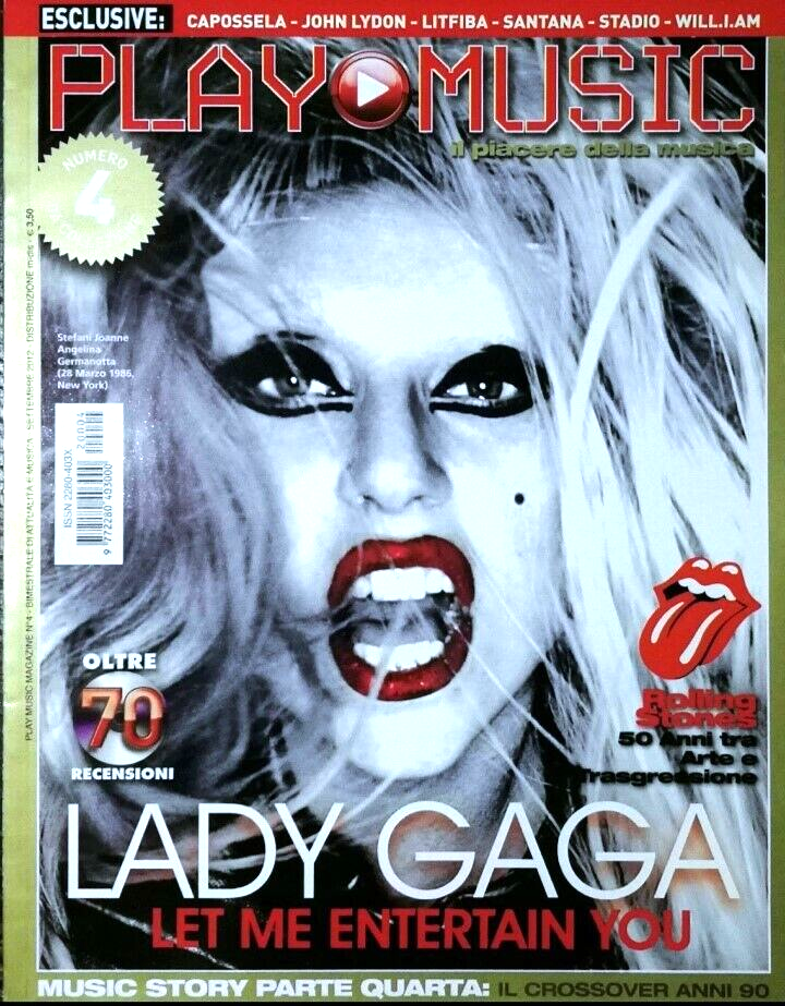 LADY GAGA PLAYMUSIC Magazine September 2012 Brand New Sealed