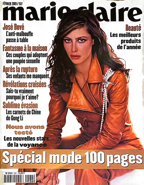 MARIE CLAIRE Magazine France February 2001 ANNA MOUGLALIS Tatjana Patitz