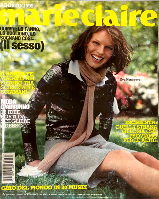 MARIE Claire Magazine Italia August 1999 EVA HERZIGOVA Georgina Grenville