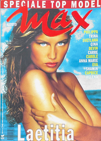 MAX Magazine Italia August 1998 LAETITIA CASTA Helena Christensen EVA HERZIGOVA