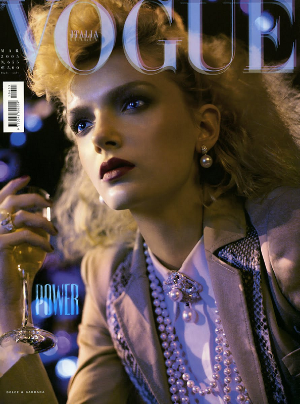 VOGUE Magazine Italia March 2005 LILY DONALDSON Natasha Poly ANJA RUBIK Pamela Anderson