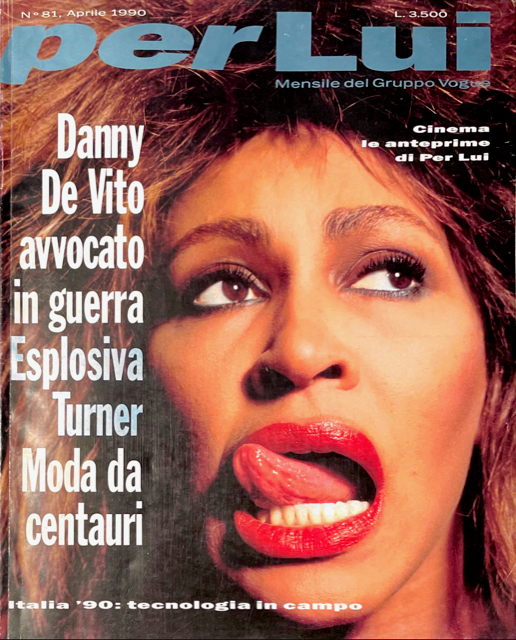 TINA TURNER Per Lui Magazine Italia April 1990 EMMA SJOBERG